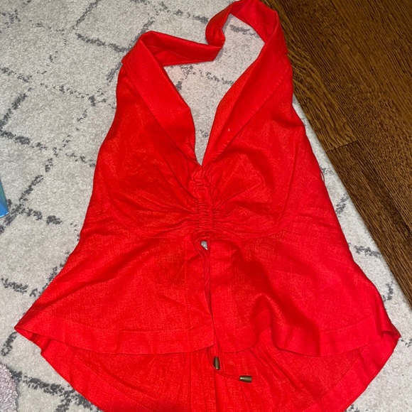 Free People Open Back Halter Crop Top - Picture 1 of 3
